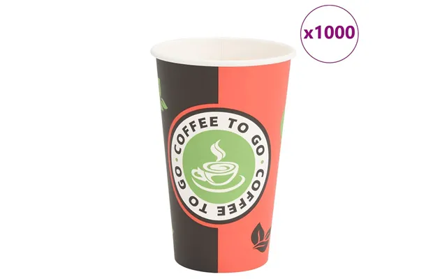 Engangskopper Til Kaffe 16 Oz 400 Ml - Rød Sort, 1000 Stk.