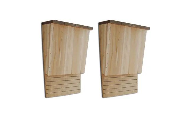 Flagermuskasser 2 Stk. - Massivt Træ, 22 × 12 × 34 Cm
