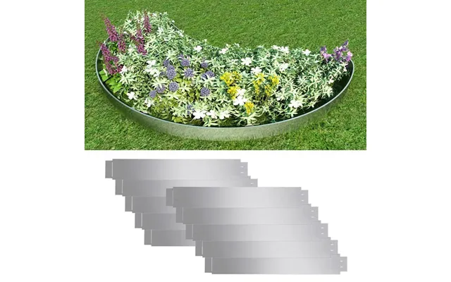 Fleksibel Bedkant - 10 Stk. 100 × 14 Cm I Galvaniseret Stål