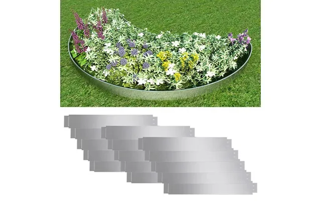 Fleksibel Bedkant 15 Stk. - 100 × 14 Cm Galvaniseret Stål