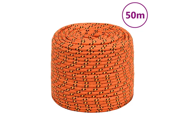 Flettet Tovværk Til Båd 8 Mm - 50 M Polypropylen, Orange