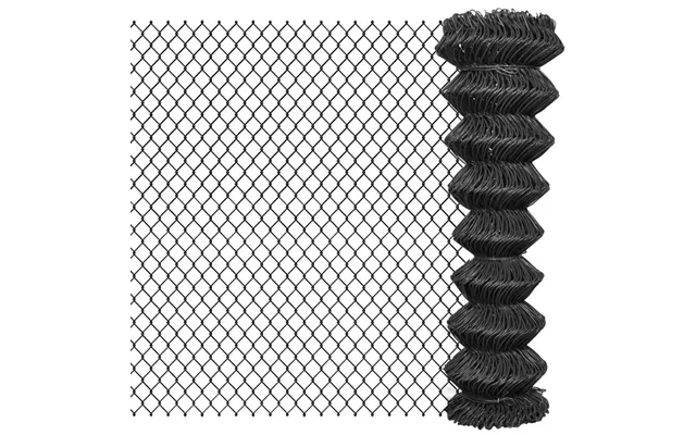 Fletvævshegn 25 × 1,5 M - Pvc-belagt Stål, Grå