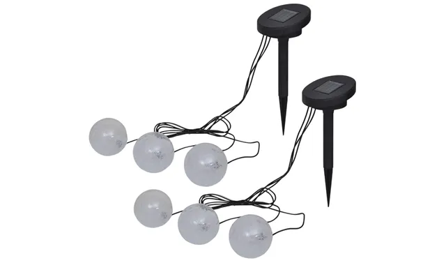 Flydende Lamper Til Dam Og Pool - 6 Stk. Led Solcelle Kugler, Ø 9,5 Cm