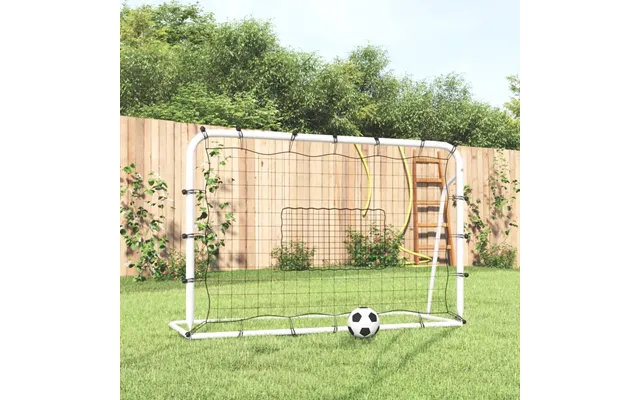 Fodbold-rebounder Med Net 184 × 61 × 123 Cm - Stålramme, Sort Hvid