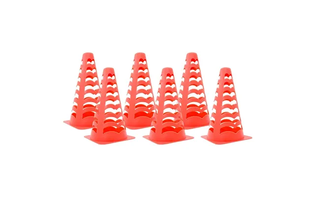 Fodboldkegler - 6 Stk. Stabelbare, Orange 13×13×22,5 Cm