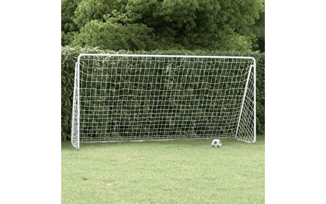 Fodboldmål Med Net 366 × 122 × 182 Cm - Stål, Hvid