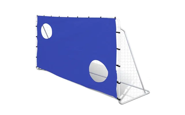 Fodboldmål Med Sigtemål 240 × 92 × 150 Cm - Stål, Blå Hvid