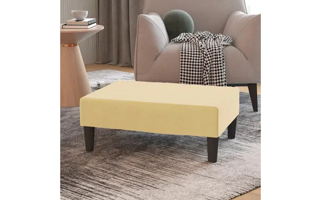Fodskammel 78x56x32 Cm Fløjl Cremefarvet