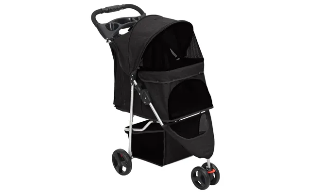 Foldbar Hundeklapvogn 80×46×98 Cm I Oxfordstof - Sort