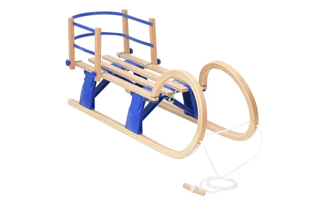 Foldbar Kælk Med Ryglæn 110 Cm - Krydsfiner, Beige Blå
