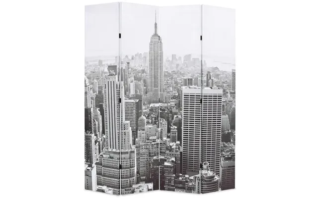 Foldbar Rumdeler 160 × 170 Cm - New York By Day, Sort Hvid