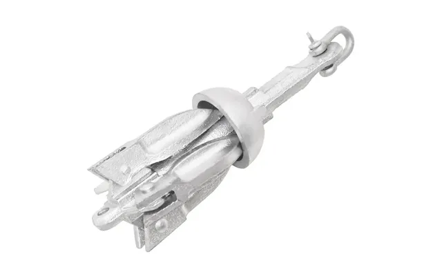 Foldbart Anker 0,7 Kg - Varmgalvaniseret Støbejern, Sølv