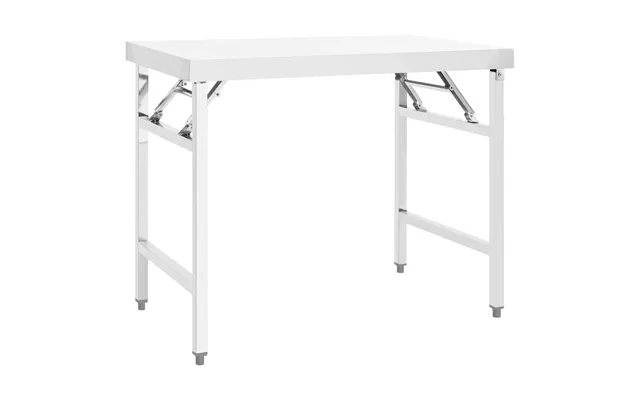 Foldbart Arbejdsbord Til Køkken 100 × 60 × 80 Cm - Rustfrit Stål