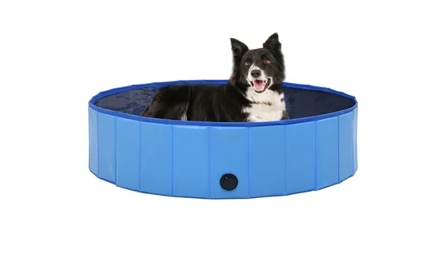 Foldbart Hundebassin 120 × 30 Cm I Pvc - Blå