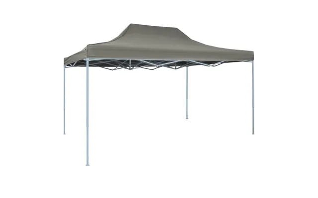 Foldbart Partytelt 280 × 410 Cm - Antracit Med Blå Ramme, Oxfordstof