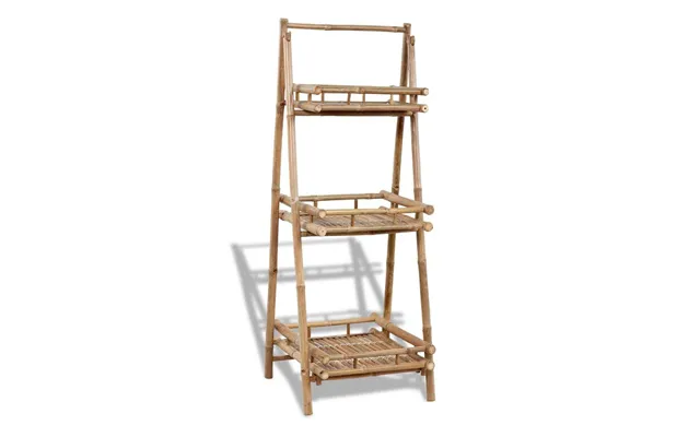 Foldbart Plantestativ I Bambus - 3 Niveauer, Trekantet Design