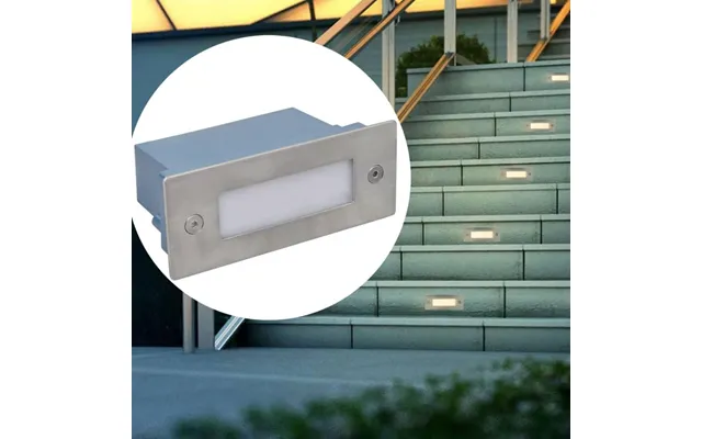 Forsænket Led-trappelys - 12 Stk. Varm Hvid, Ip54 44 × 111 × 56 Mm