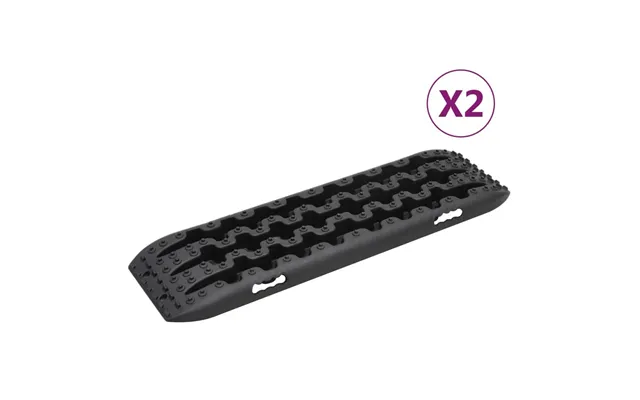 Frikørselsplader 2 Stk. - Nylon, Sort, 106 × 30,5 × 7 Cm