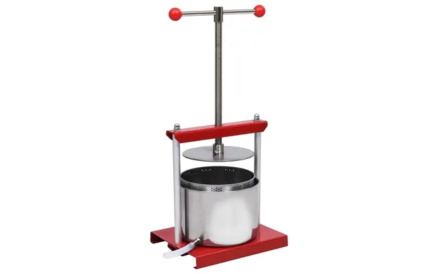 Frugt- Og Vinpresser 6 L - Rustfrit Stål, Rød