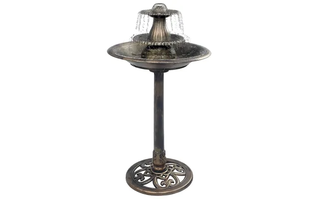 Fuglebad Med Springvand 50 × 91 Cm - Plastik, Bronzefarvet
