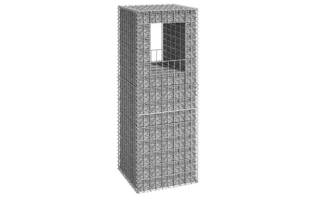 Gabionkurv 50 × 50 × 140 Cm - Jern, Sølvfarvet