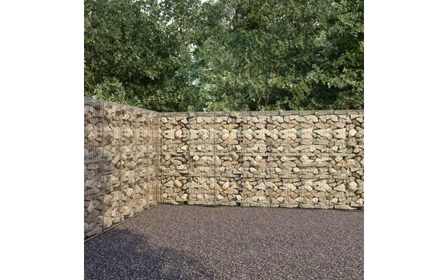 Gabionvæg Med Dæksler Galvaniseret Stål 900 X 50 X 200 Cm