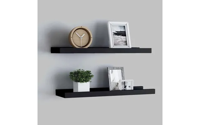 Gallerihylder 2 Stk. 40×9×3 Cm I Mdf - Sort