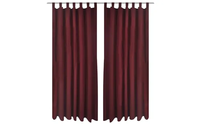 Gardiner I Mikro-satin Med Løkker - 2 Stk., 140 × 245 Cm, Bordeaux
