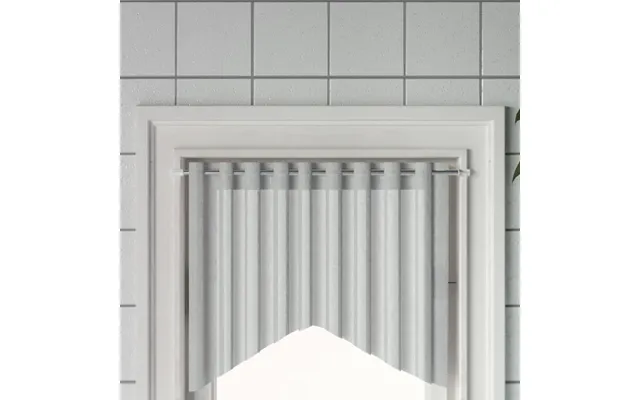 Gardinstænger - 2 Stk. Teleskopiske 60-105 Cm, Aluminium I Hvid Og Sølv