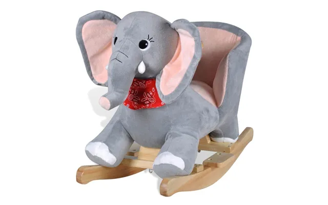 Gyngedyr Elefant - Plys Babygynge Med Sæde