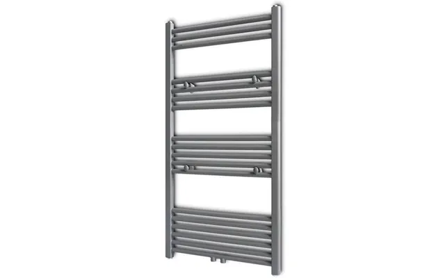 Håndklæderadiator 600 × 1160 Mm - Lige, Grå, Centralvarme