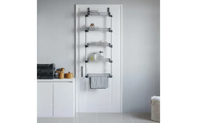 Hængereol Til Dør Med 5 Hylder - Aluminium 52×20×135 Cm