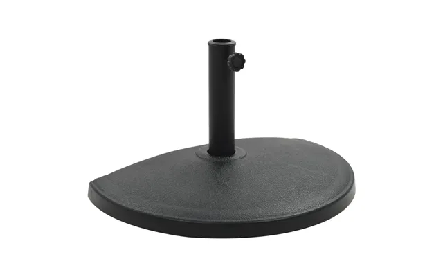 Halvrund Parasolfod I Polyresin 15 Kg - Sort