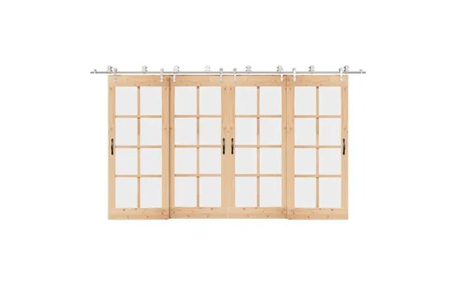 Hardwarekit Til Skydedør 400 Cm - Rustfrit Stål, Sølvfarvet