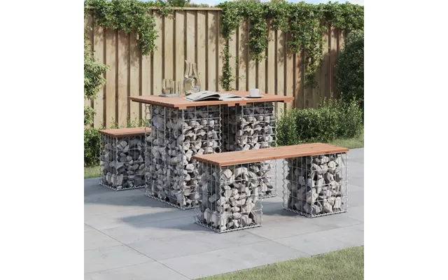 Havebord I Gabiondesign 100 × 70 × 72 Cm - Massivt Douglas-træ