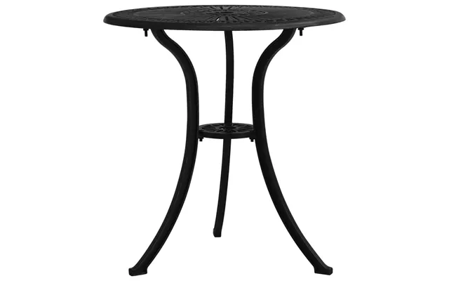 Havebord I Støbt Aluminium - Ø62 × H65 Cm, Sort