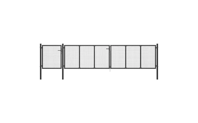 Havelåge I Stål 500 × 150 Cm - Antracitgrå, Panelhøjde 100 Cm