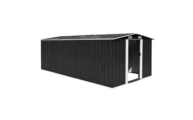 Haveskur I Metal 257 × 489 × 181 Cm - Antracitgrå
