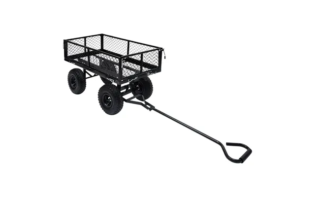 Havevogn Med Stålgitter, 250 Kg - Sort Sækkevogn Transportvogn