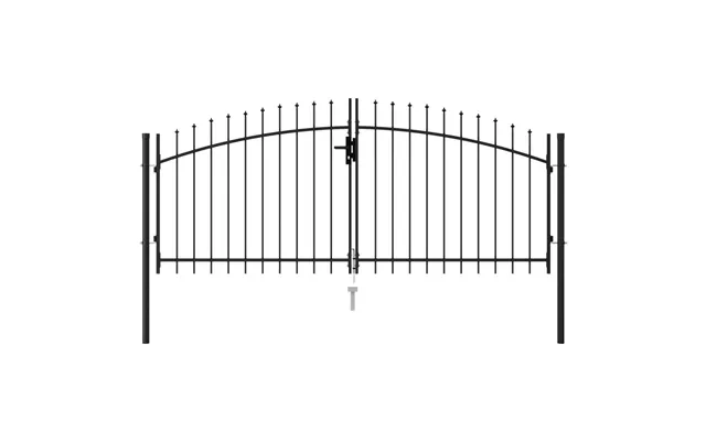 Hegnslåge Med Dobbeltdør Og Spydtop - Woerden 299,5 × 174,5 Cm, Sort