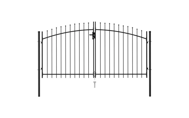Hegnslåge Woerden Dobbeltdør Med Spydtop - 299,5 × 199,5 Cm, Sort