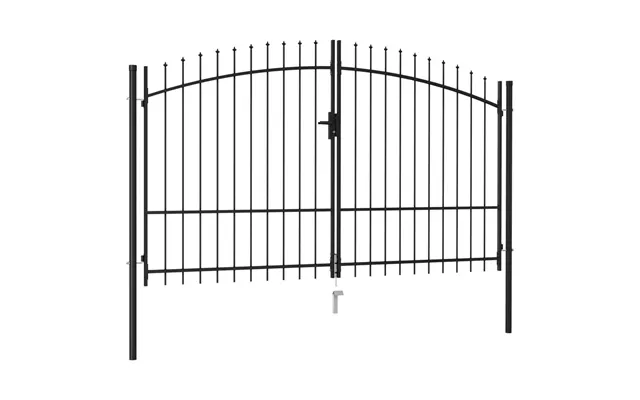 Hegnslåge Woerden Dobbeltdør Med Spydtop - 299,5 × 224,5 Cm, Sort