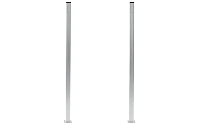 Hegnspæle 2 Stk. 185 Cm - Aluminium, Sølvfarvet