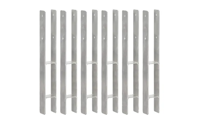 Hegnspløkker 6 Stk. - 7 × 6 × 60 Cm, Galvaniseret Stål, Sølvfarvet