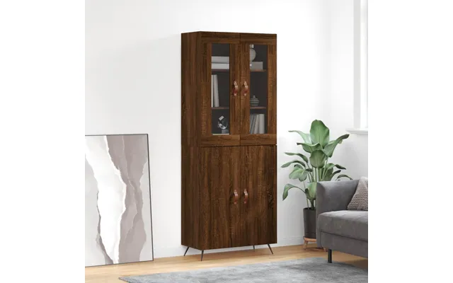 Højskab 69,5x34x180 Cm Konstrueret Træ Brun Egetræsfarve