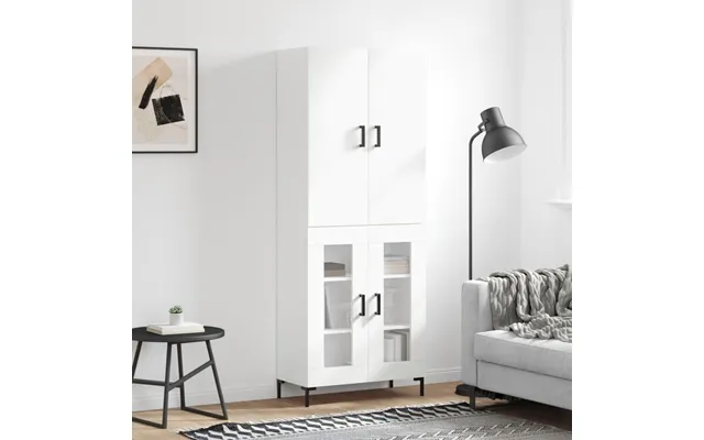Højskab 69,5x34x180 Cm Konstrueret Træ Hvid
