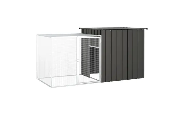 Hønsehus 200 × 91 × 100 Cm I Galvaniseret Stål - Antracitgrå