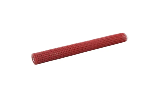 Hønsenet I Stål Med Pvc-belægning 10 × 1,5 M - Rød