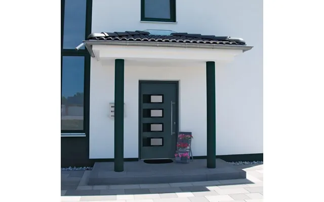 Hoveddør 100 × 200 Cm I Aluminium Og Pvc - Antracitgrå