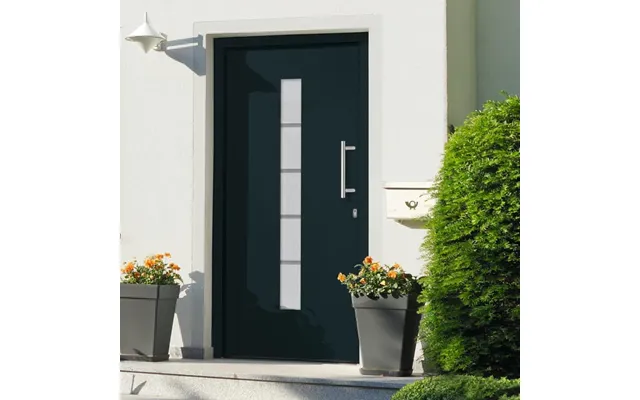 Hoveddør 100×200 Cm I Aluminium Og Pvc - Antracitgrå